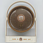 Настільний вентилятор з підсвічуванням «Have a nice day» - компактний міні-вентилятор на акумуляторі, фото 8