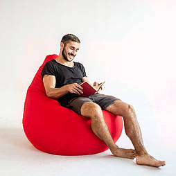 Крісло мішок червоне Оксфорд велике, кресло мешок красное, безкаркасне крісло груша червоне, мешок кресло груша красный