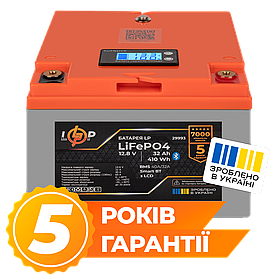 Акумулятор LP LiFePO4 12,8V - 32 Ah (410Wh) (BMS 40А/32A) пластик LCD Smart BT