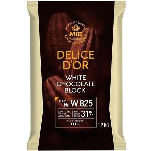 Шоколад білий 31% DELICE МИР, 1.2 кг, фото 1