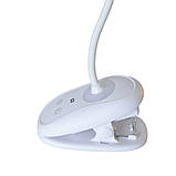 Настольная лампа с аккумулятором Євросвітло Ridy Flex-02 белая, фото 2