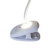 Настольная лампа с аккумулятором Євросвітло Ridy Flex-02 белая, фото 3
