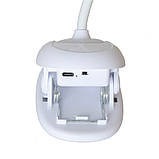 Настольная лампа с аккумулятором Євросвітло Ridy Flex-02 белая, фото 7