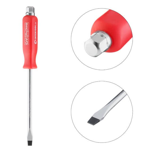 Викрутка ударна SL8 * 150 мм CrV INTERTOOL HT-0484