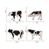 Розвиваючий набір фігурок Сім'я чорно-білих корів (4 шт) від Obetty, фото 2