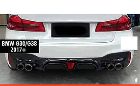 Задній дифузор DPT (чорний глянець) для бмв 5 серія G30/31 2017-2023 рр