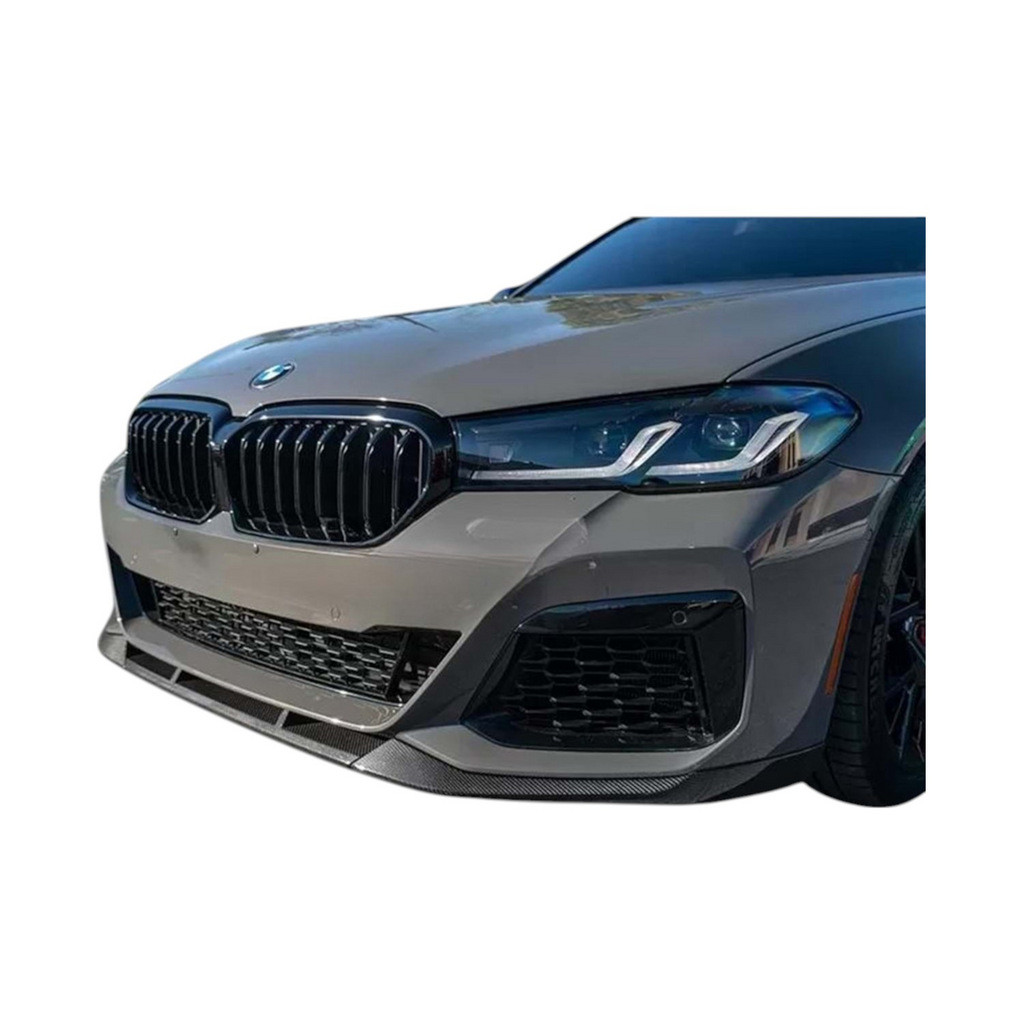 Накладка на передній бампер DPT Lip V1 (для M-Performance 2020-2024 чорний глянець) для бмв 5 серія G30/31 рр