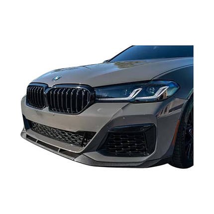 Накладка на передній бампер DPT Lip V1 (для M-Performance 2020-2024 чорний глянець) для бмв 5 серія G30/31 рр, фото 1