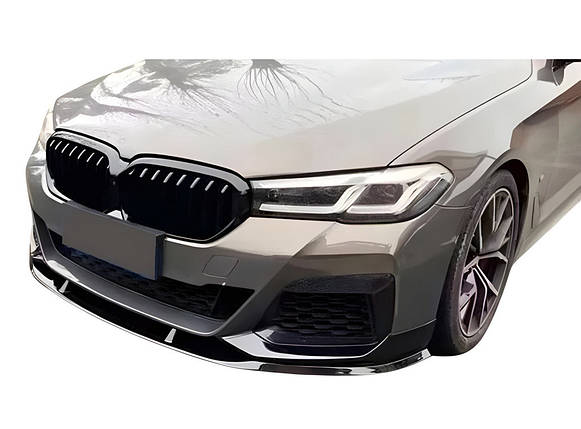 Накладка на передній бампер DPT Lip V2 (для M-Performance 2020-2024 чорний глянець) для бмв 5 серія G30/31 рр, фото 1