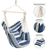 Гамак-крісло підвісне одномісне NILS CAMP NC3107, 103 х 99 см - синьо-біле, фото 4