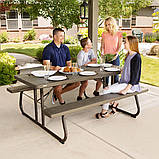 Стіл садовий LIFETIME і дві лавки 183 см 60112, фото 5