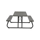 Стіл садовий LIFETIME і дві лавки 183 см 60112, фото 2