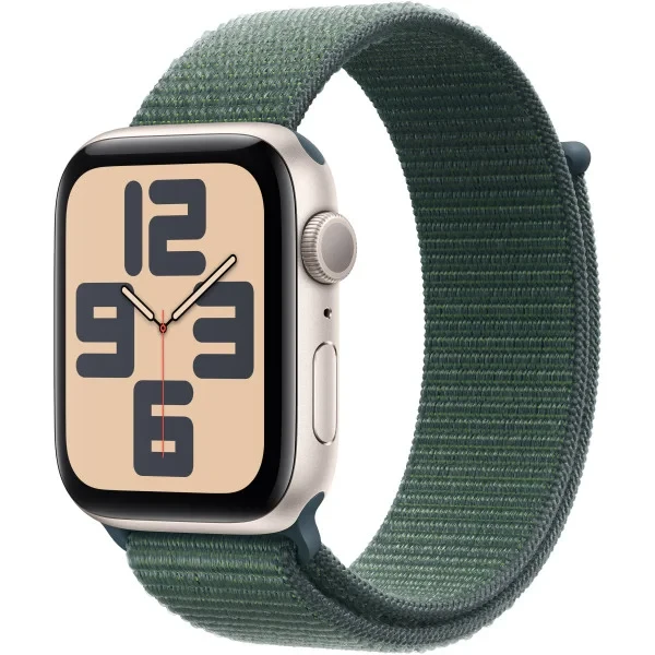 Смарт-годинник Apple Watch SE 2 (2024) GPS 40mm Starlight Aluminium Case with Lake Green Sport Loop (MXEH3QH/A)