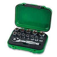 Набір головок із тріскачкою TOPTUL 1/4" 13ед. GABW1301 ORG