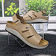 Сандалі босоніжки жіночі Inblu бежеві шкіряні 4955, фото 3