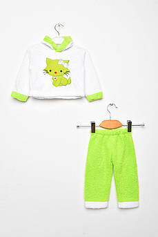 Костюм дитячий для дівчинки зеленого кольору р.1 203426M