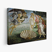 Картина на полотні "Сандро Боттічеллі, Народження Венери, Sandro Botticelli, The Birth of Venus", 38×60см, фото 2