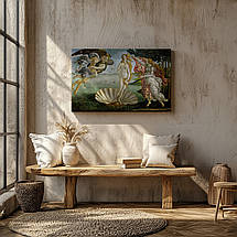 Картина на полотні "Сандро Боттічеллі, Народження Венери, Sandro Botticelli, The Birth of Venus", 38×60см, фото 3