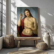 Картина на полотні "Рафаель, Благословення Христа, Raphael Santi, Christ Blessing ", 60×43см, фото 3