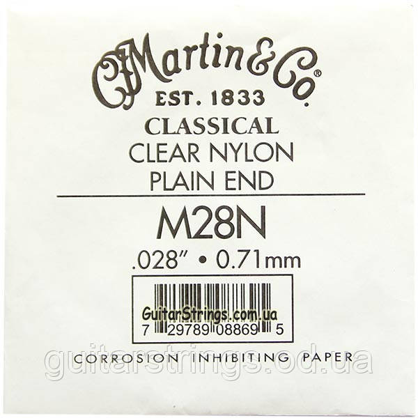 Струна Martin M28N Clear 1st Nylon String Plain End (класика)