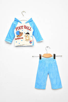 Костюм дитячий для хлопчика блакитного кольору з принтом 203440T Безкоштовна доставка