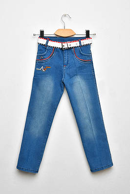 Джинси дитячі для дівчинки синього кольору 203453T Безкоштовна доставка