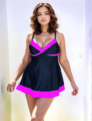 Танкини с плавками 2025 Fuba 25061 розовый (В НАЛИЧИИ ТОЛЬКО 50 52 54 56 58 УКР р-ры), фото 2