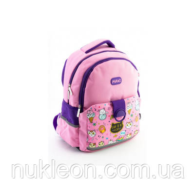 Популярний! Рюкзак шкільний Maxi 15" Рожевий з фіолетовим (MX86828) - Краща якість тільки на Nukleon.com.ua