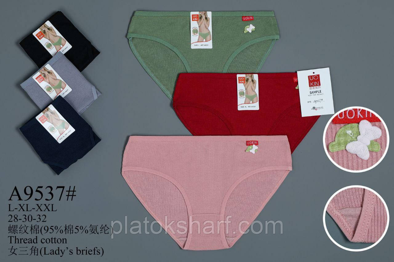 Кольорові бавовняні труси «Love» 48-52 (9537)