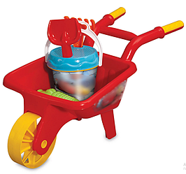 Дитяча тачка з пляжним набором (блакитна) (590*270*280 мм) "dede"