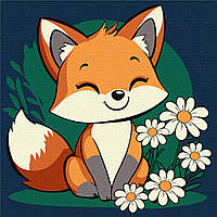 Картина за номерами обкладинка Гарна лисичка 25х25 см