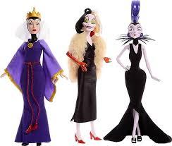 Набір колекційних ляльок Mattel Disney Princess, Villains with Evil Queen, Cruella de Vil & Yzma HRF56