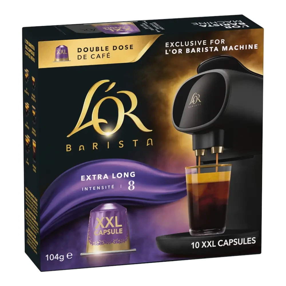 Кава в капсулах Nespresso L'OR Barista Extra Long XXL, 10 шт. Франція