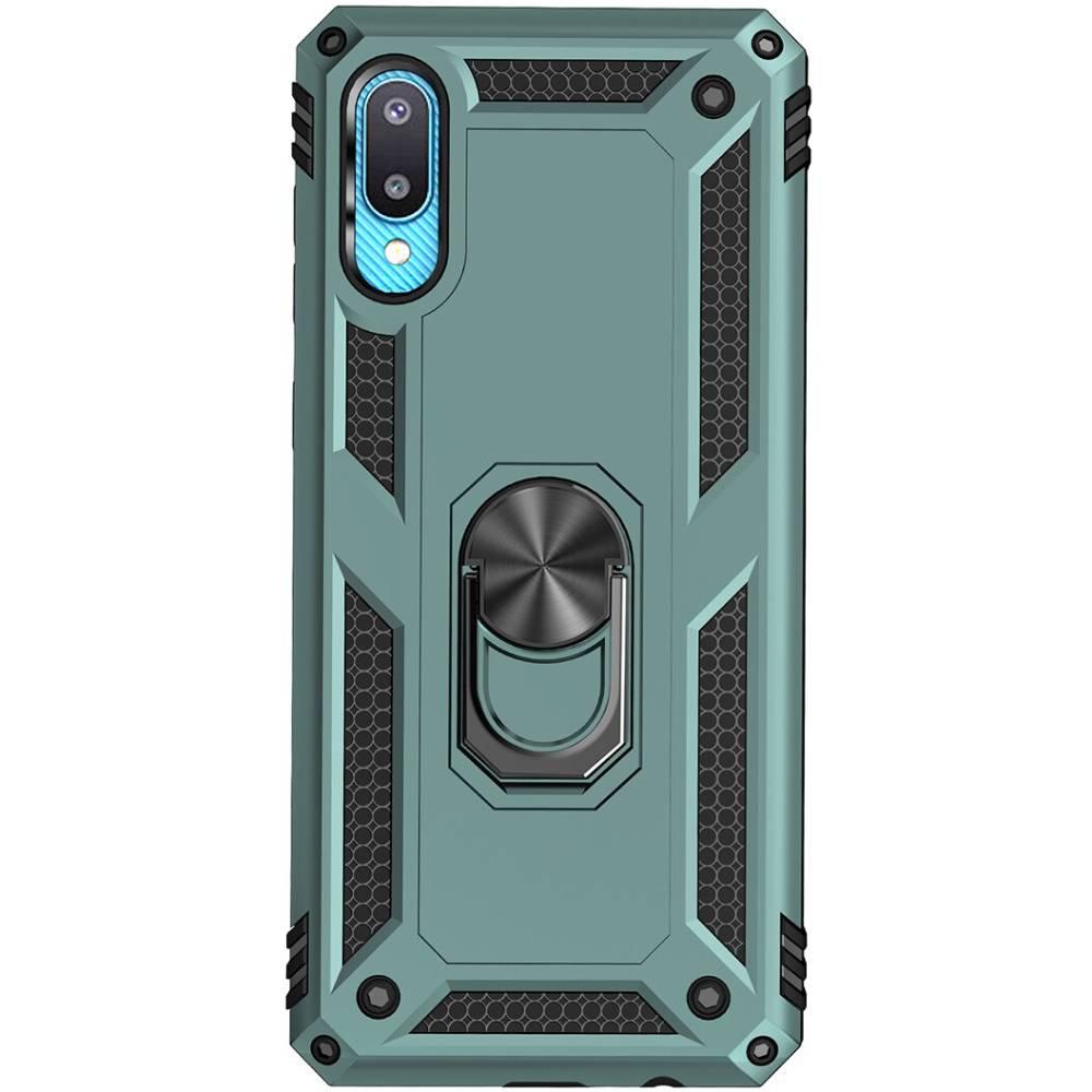 Чохол для телефону протиударний BeCover Military для Samsung Galaxy A02/M02 з кільцем-підставкою Dark Green (706641)