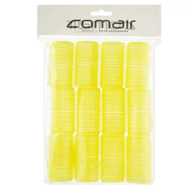 Бігуді-липучки (уп. 12 шт.), 32 мм, жовті, фото 1