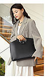 Жіноча сумка папка для документів чорна 93588 чохол для ноутбука, фото 3