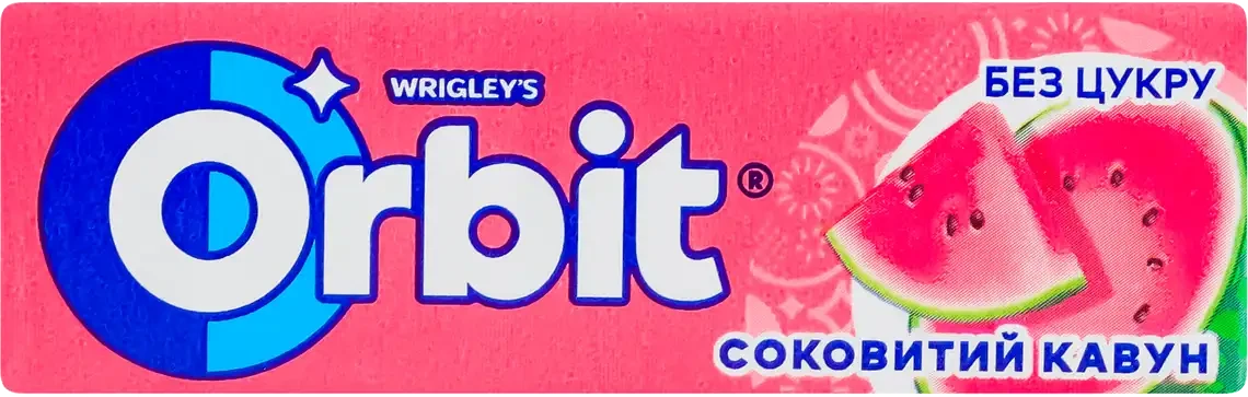 Гумка жувальна Orbit Соковитий кавун, 14 г, фото 1