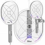 Знищувач комарів лампа ракетка відлякувач мух пастка електрична Zilan ZLN7088 настільна підвісна, фото 4