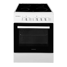 Електрична плита 58л Grunhelm EFC5613W 136594 Плита електрична з духовкою 4 конфорки