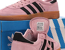Жіночі кросівки Adidas Spezial Pink Black Адідас Спеціал рожеві з чорним замшеві демісезон, фото 5