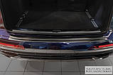 Захисна накладка на задній бампер для Audi Q7 II 2015+ /чорна нерж.сталь/, фото 4