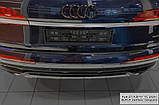 Захисна накладка на задній бампер для Audi Q7 II 2015+ /чорна нерж.сталь/, фото 6