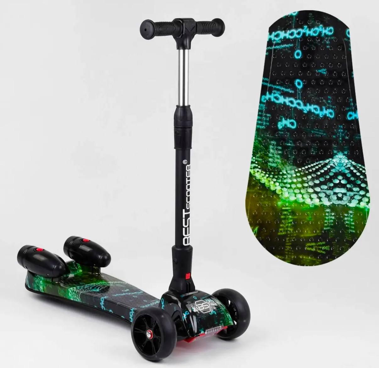 Триколісний самокат Best Scooter MAXI 65628 з парогенератором складаного алюмінієвого кермо, у коробці