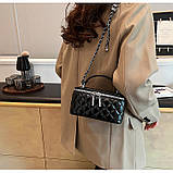 Жіноча сумка-косметичка 85053 Vanity Bag крос-боді чорна, фото 7