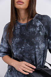 Жіноча футболка oversize з ефектом Tie-Dye і розрізами з боків у трьох кольорах