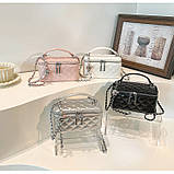 Жіноча сумка-косметичка 85053 Vanity Bag крос-боді чорна, фото 9