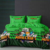 Постільна Білизна Minecraft Зелена Бязь Люкс Майнкрафт Shopy