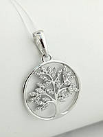 Срібний кулон дерево життя з цирконієм