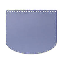 Клапан для сумки Саквояж, 21*18 см, фіалка, нат. шкіра