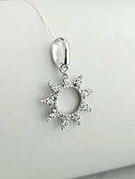 Срібний кулон сонце з цирконієм